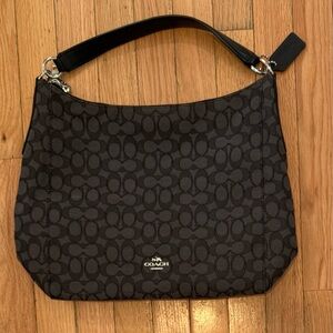 Coach Dark Gray Signature Shoulder Bag